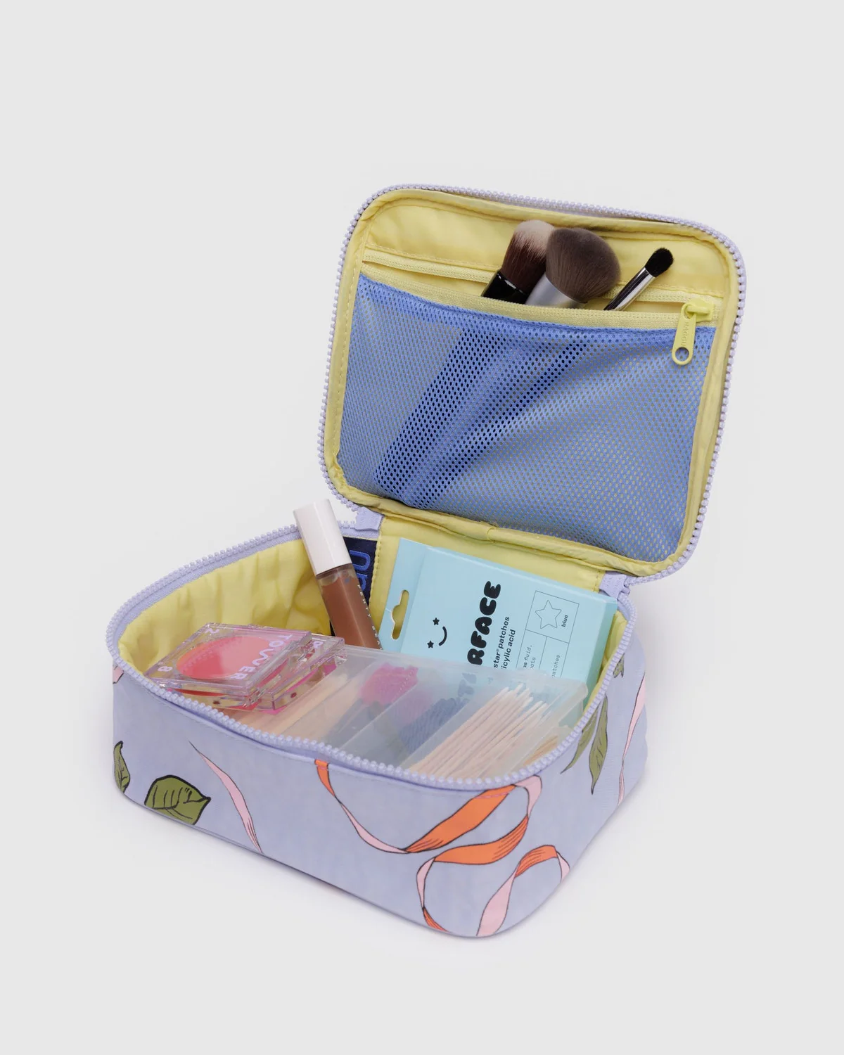 Small Cosmetic Case- Apricots + Ribbons - Image 2