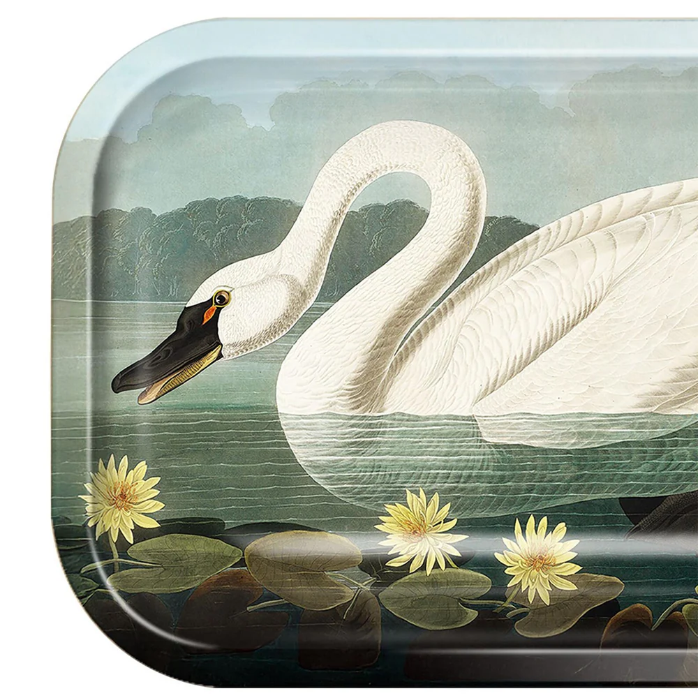 Small Metal Audubon Swan Catchall Tray - Image 2