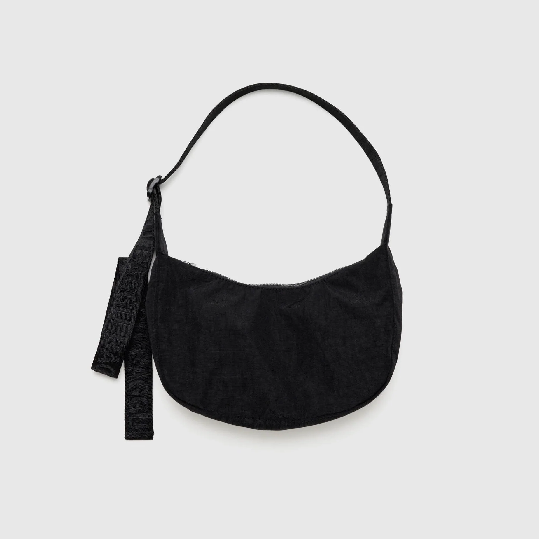 Small Nylon Crescent Bag - Black