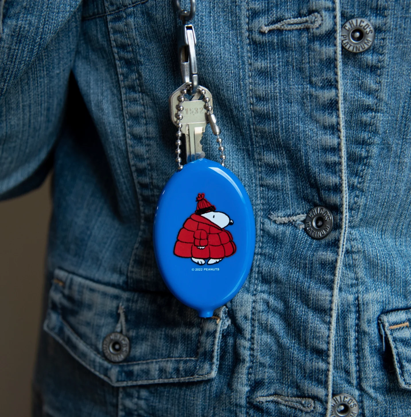 Snoopy Puffy Coat Coin Pouch - Image 2