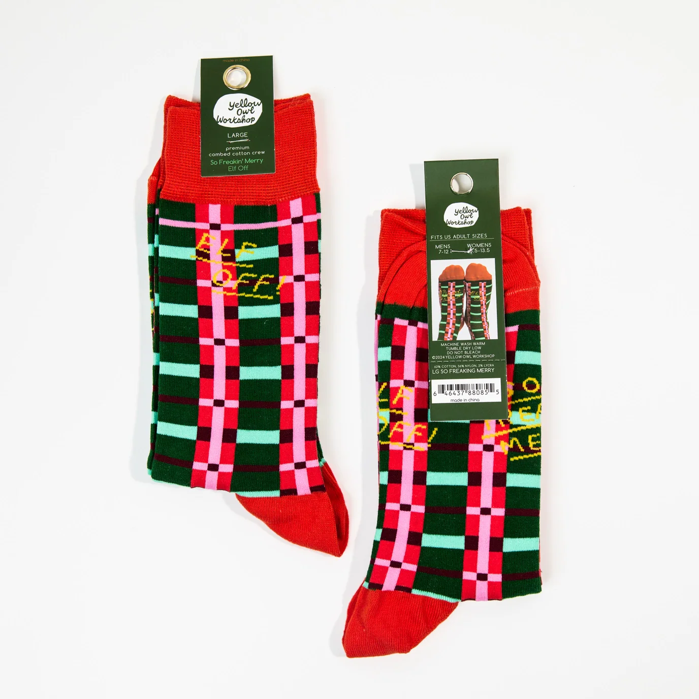 So Freaking Merry - Large Crew Socks - Image 2