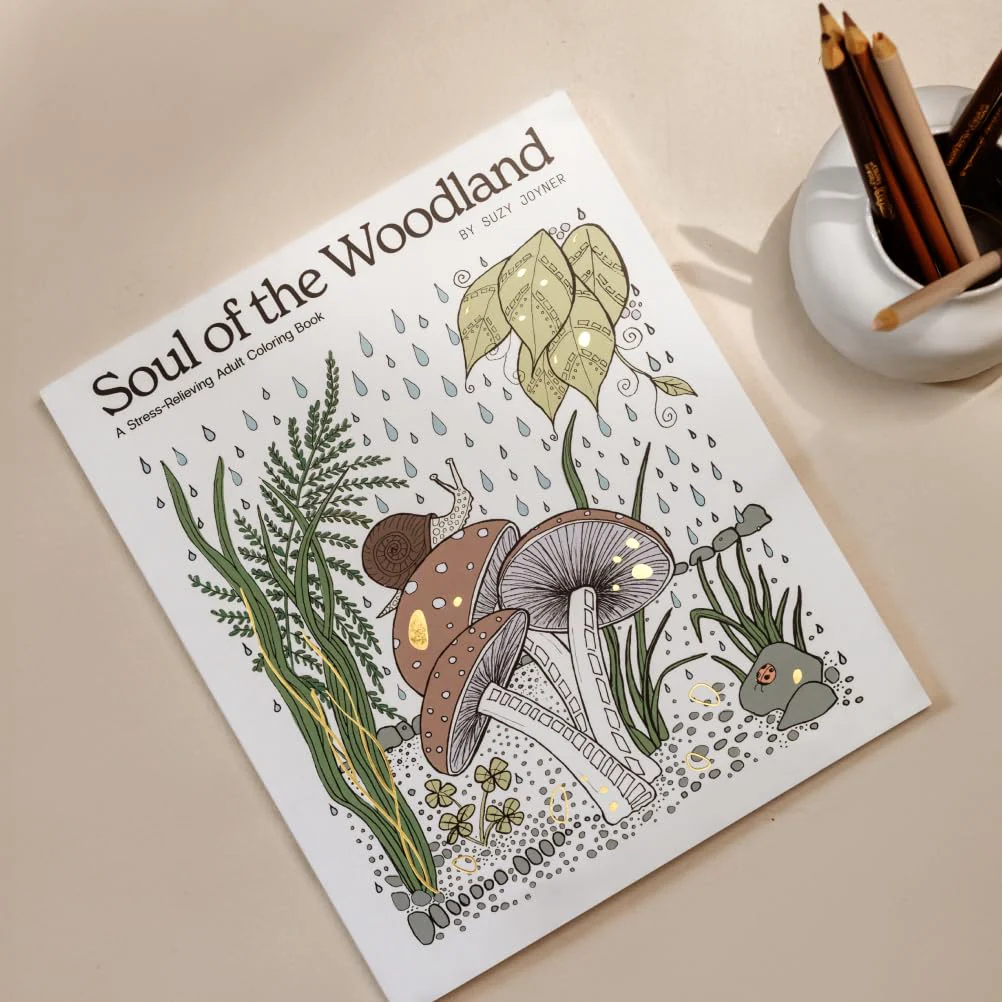 Soul of the Woodland: A Stress Relieving Adult Coloring Book - Image 4