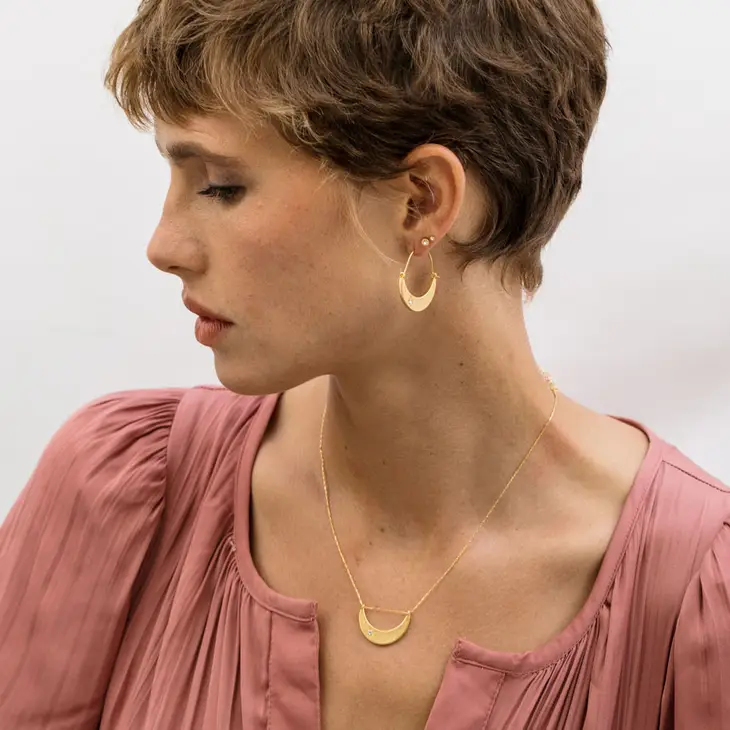 Starlight Crescent Necklace - Image 3