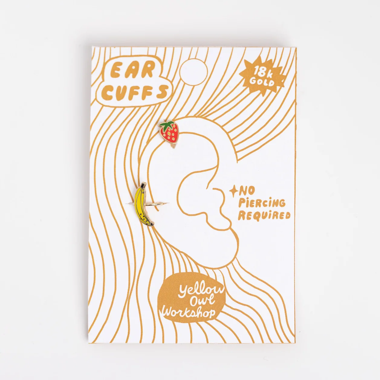Strawberry & Banana Ear Cuffs