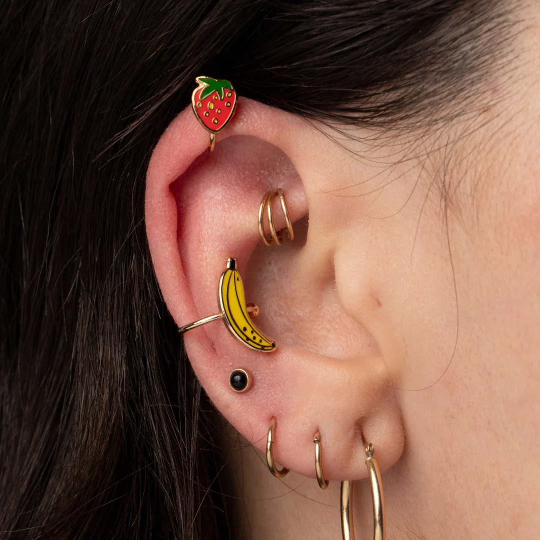 Strawberry & Banana Ear Cuffs - Image 3