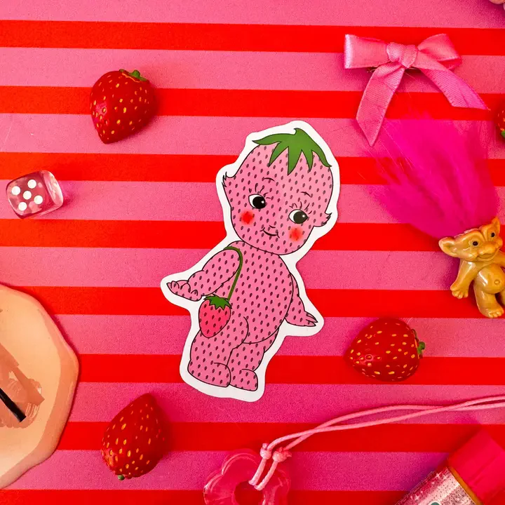 Strawberry Kewpie Sticker - Image 3