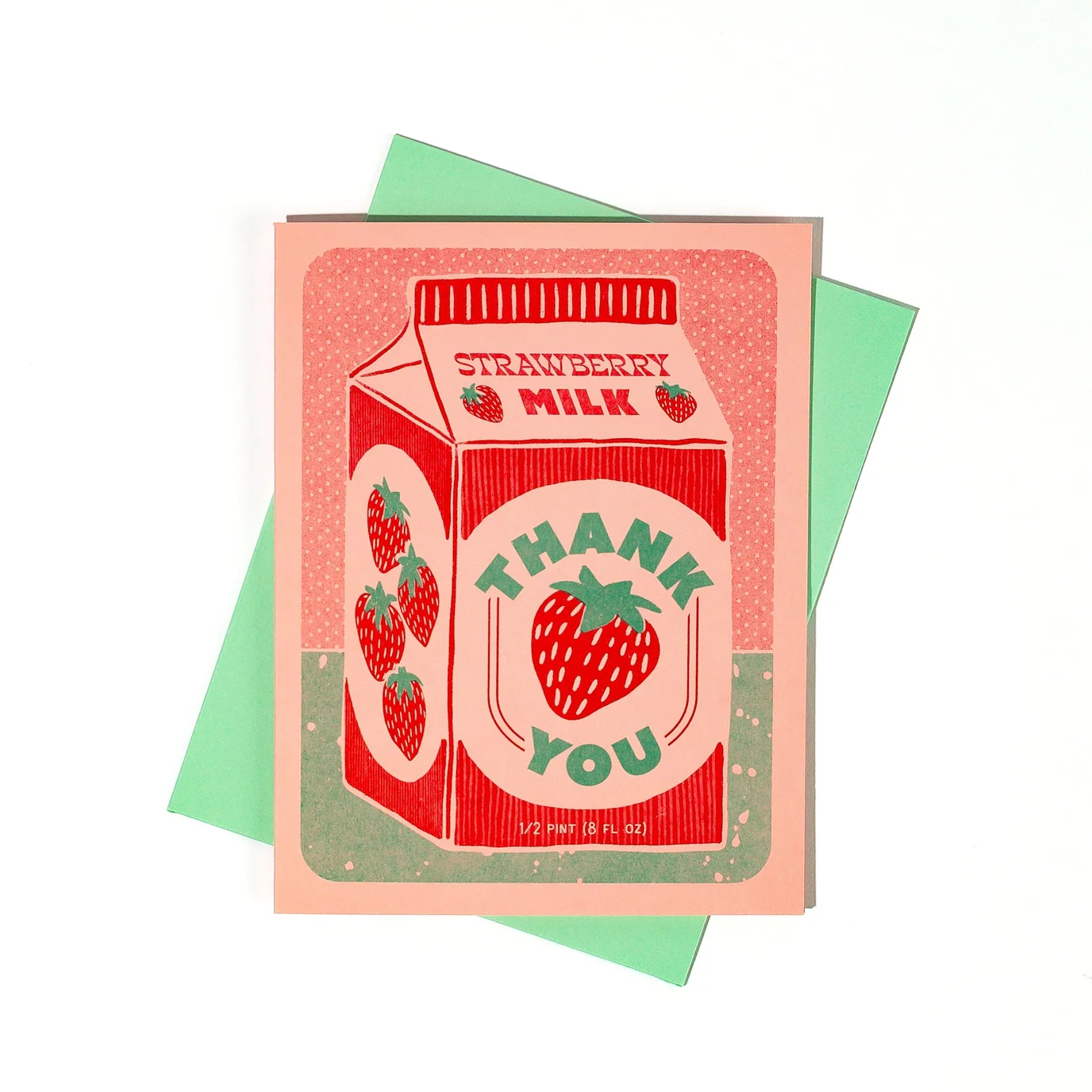 Strawberry Milk Thank You Card