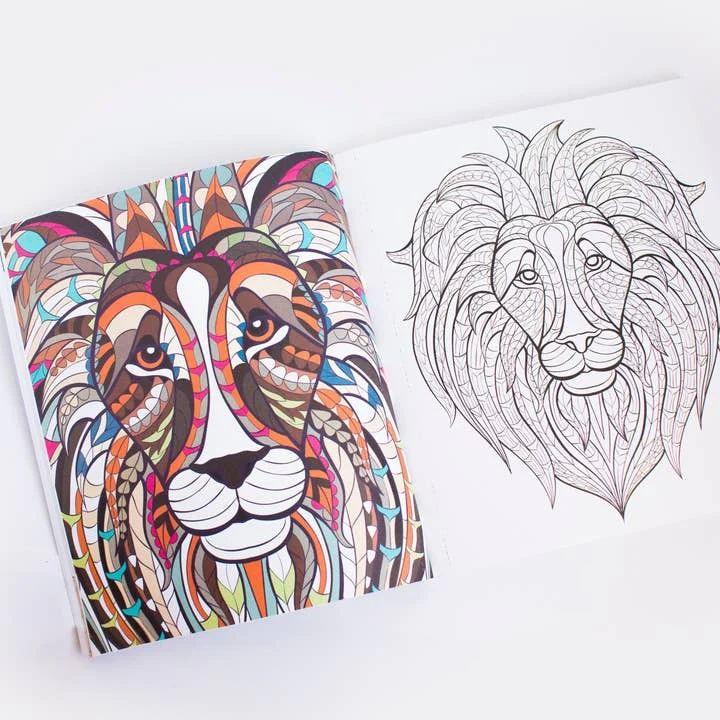 Stress Relieving Animal Designs Adult Coloring Book - Image 3