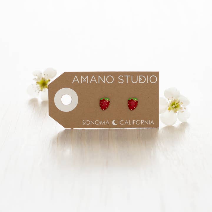 Summer Strawberry Earrings - Image 2