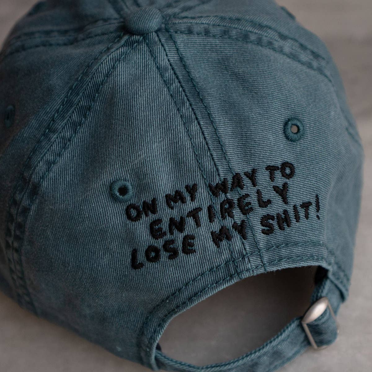 Sweat the Small Stuff Front & Back Dad Hat- Forest Green - Image 2