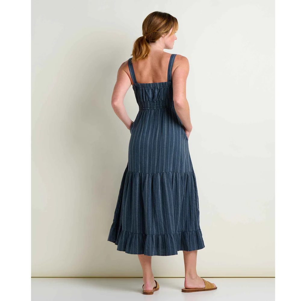 Taj Hemp Tiered Midi Dress - Image 3