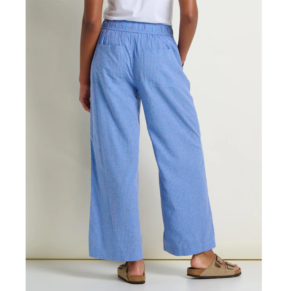 Taj Hemp Wide Leg Pant - Blue Jay Railroad Stripe - Image 2