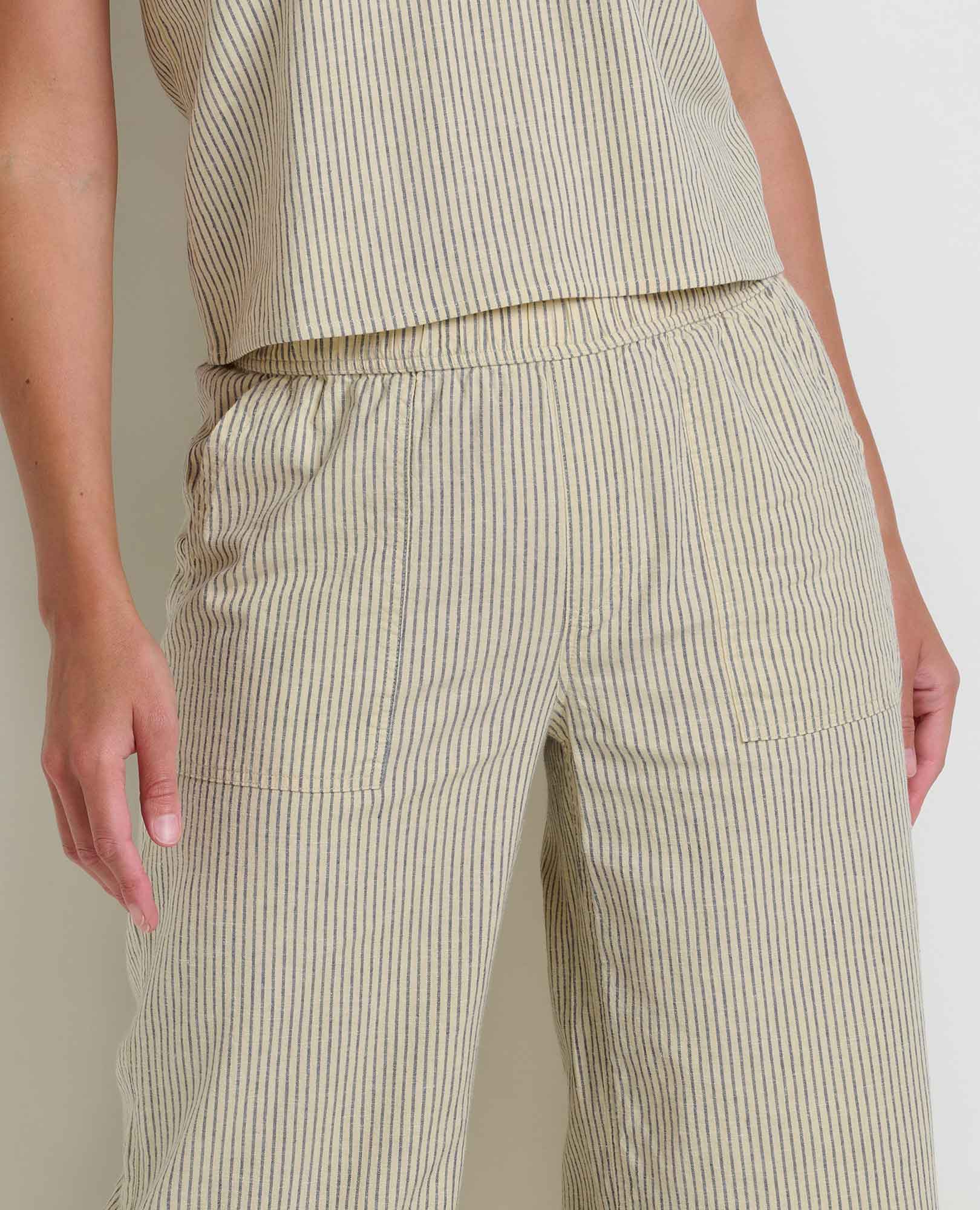 Taj Hemp Wide Leg Pants- Barley Railroad - Image 2