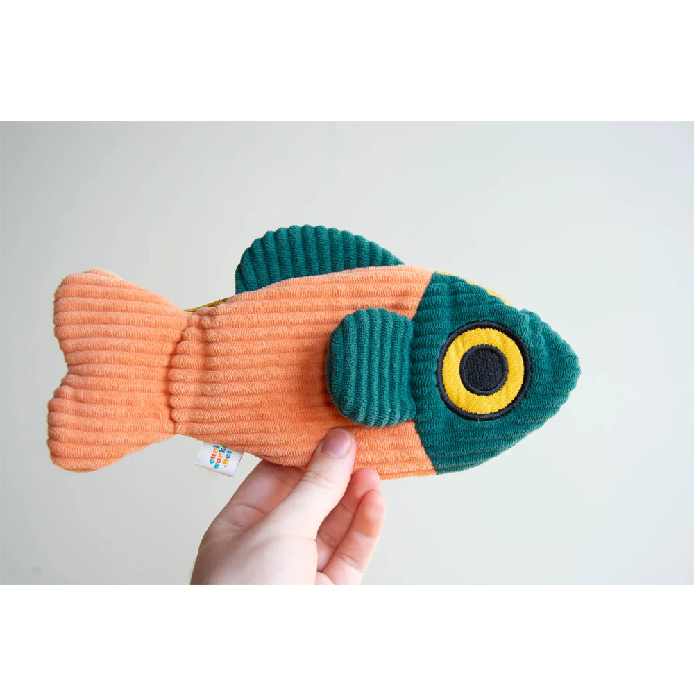 The Fish Pouch - Coral/Dark Green - Image 5