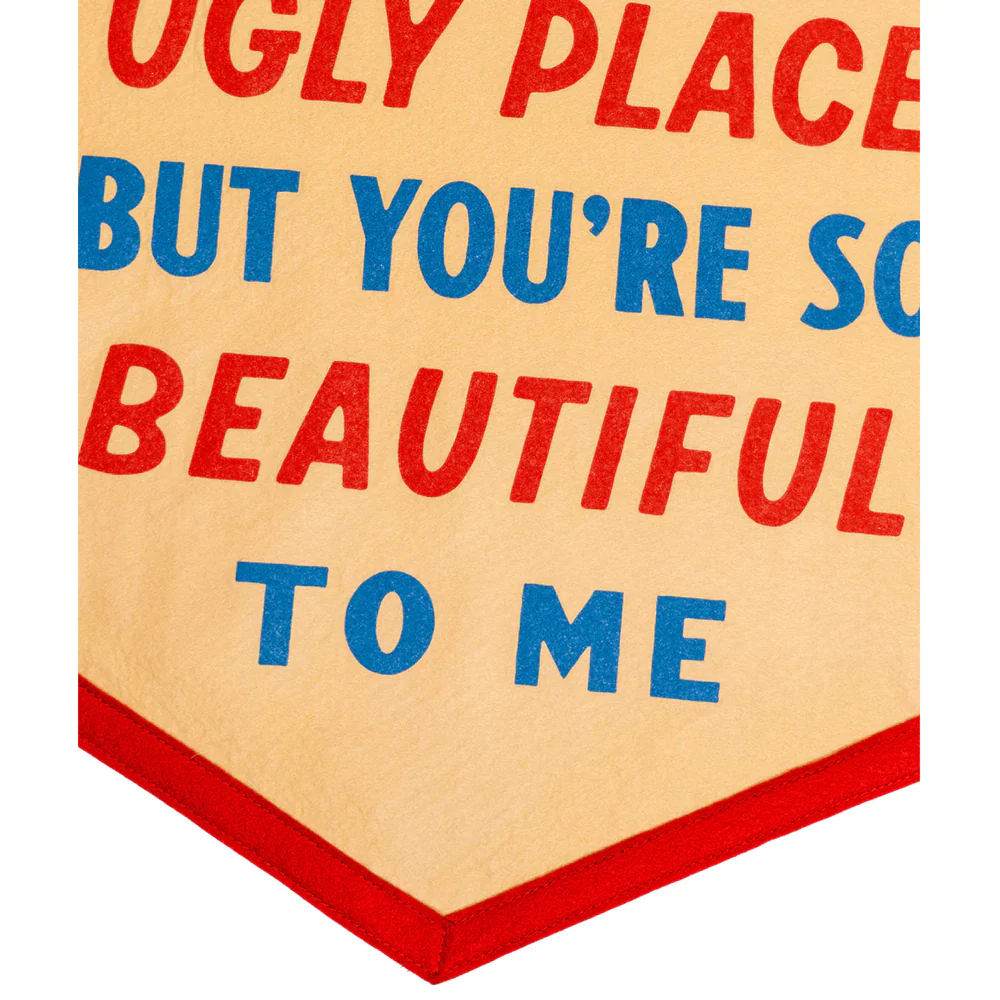 The World's An Ugly Place Camp Flag - Image 4