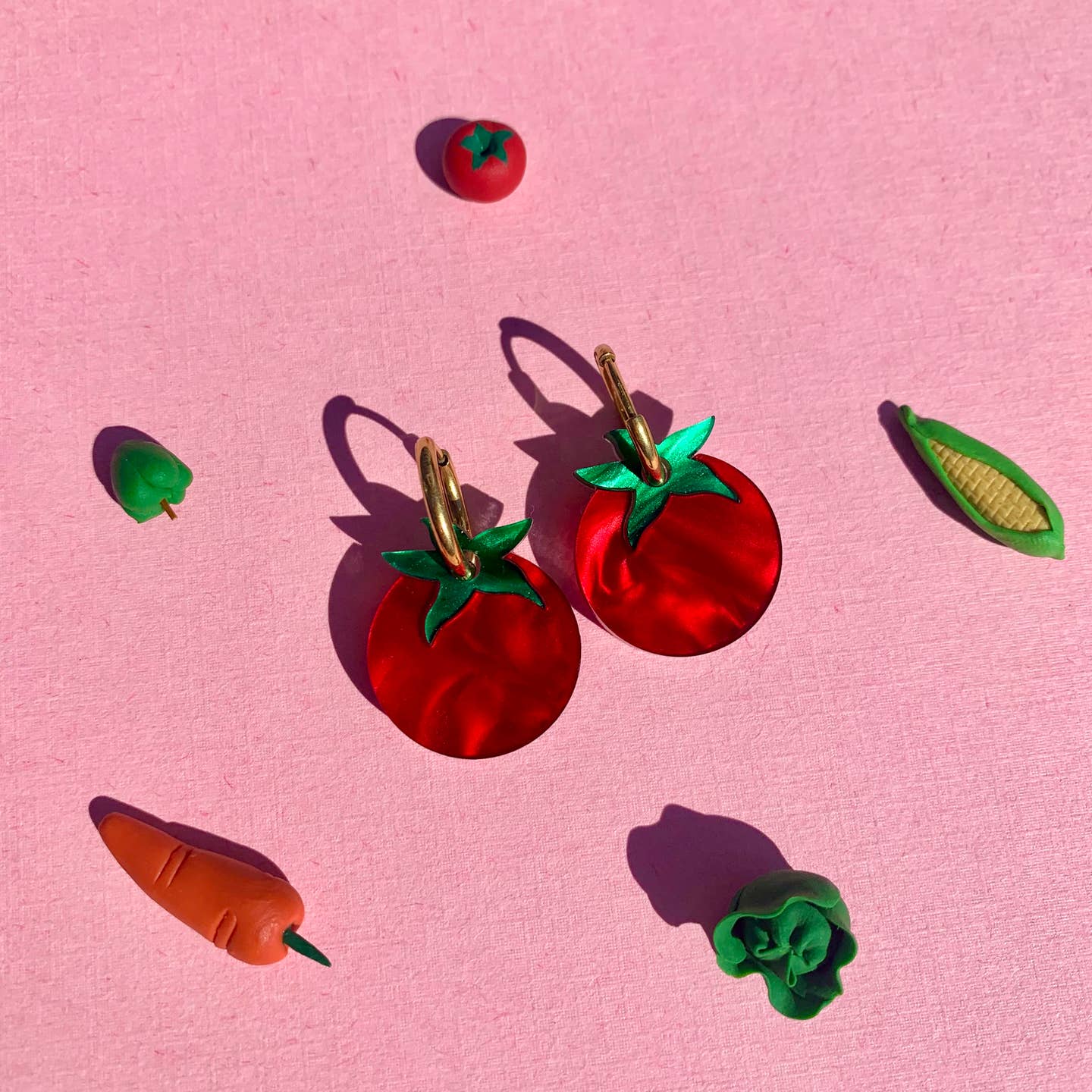 Tiny Tomato Earrings - Image 2