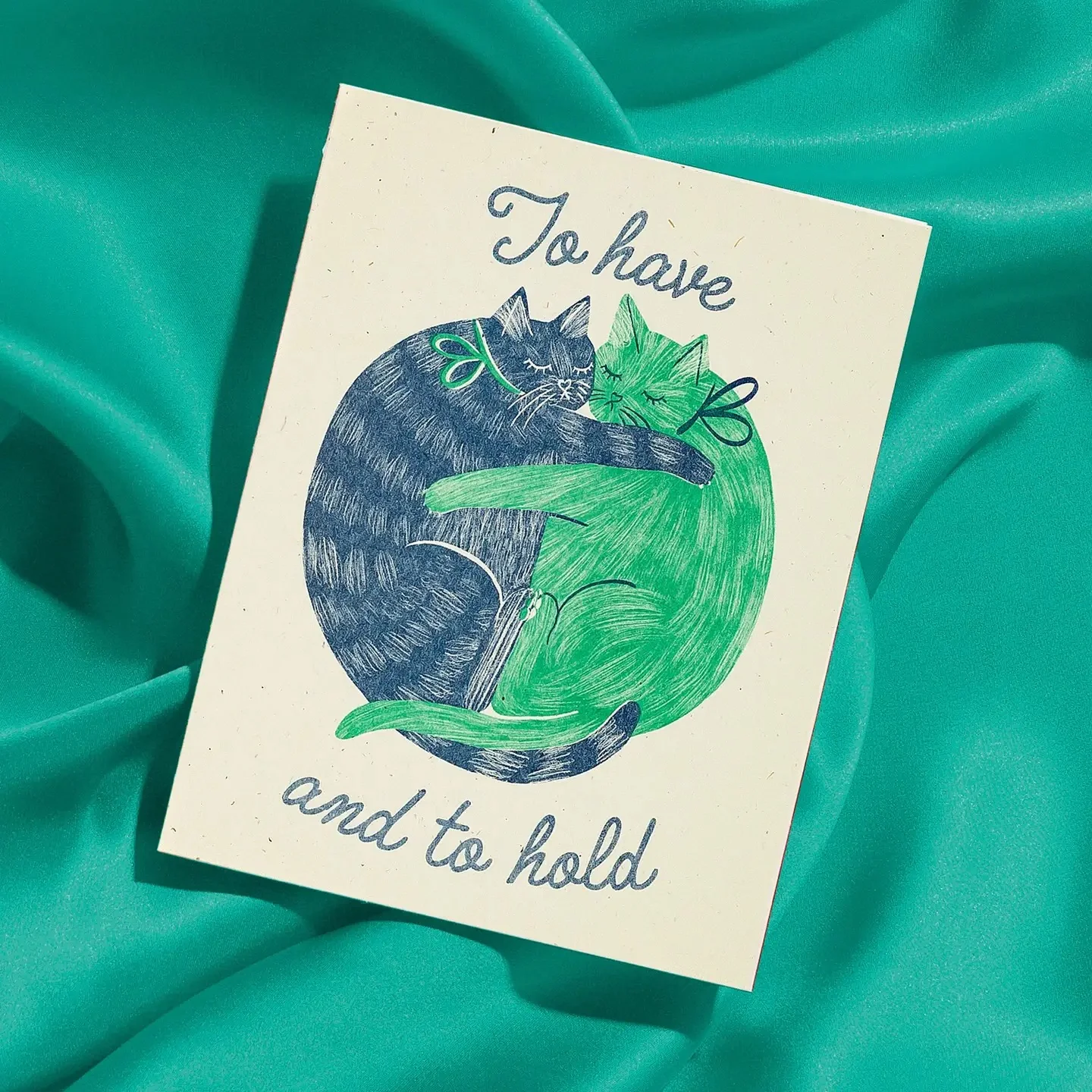 To Have and To Hold Risograph Wedding Card