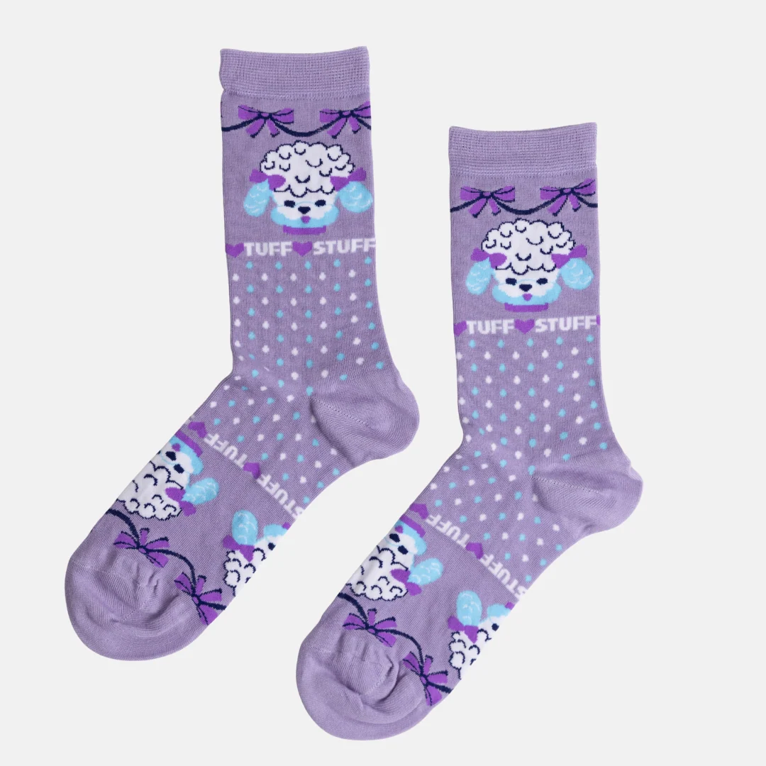 Tuff Stuff Poodle - Small Crew Socks