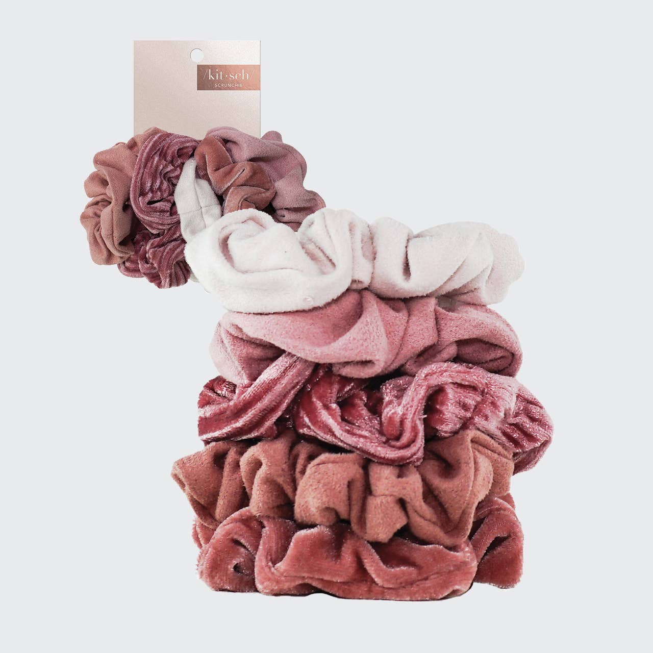 Velvet Scrunchies - Blush and Mauve - Image 3
