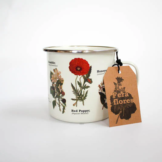 Wild Flowers Enamel Mug - Image 2